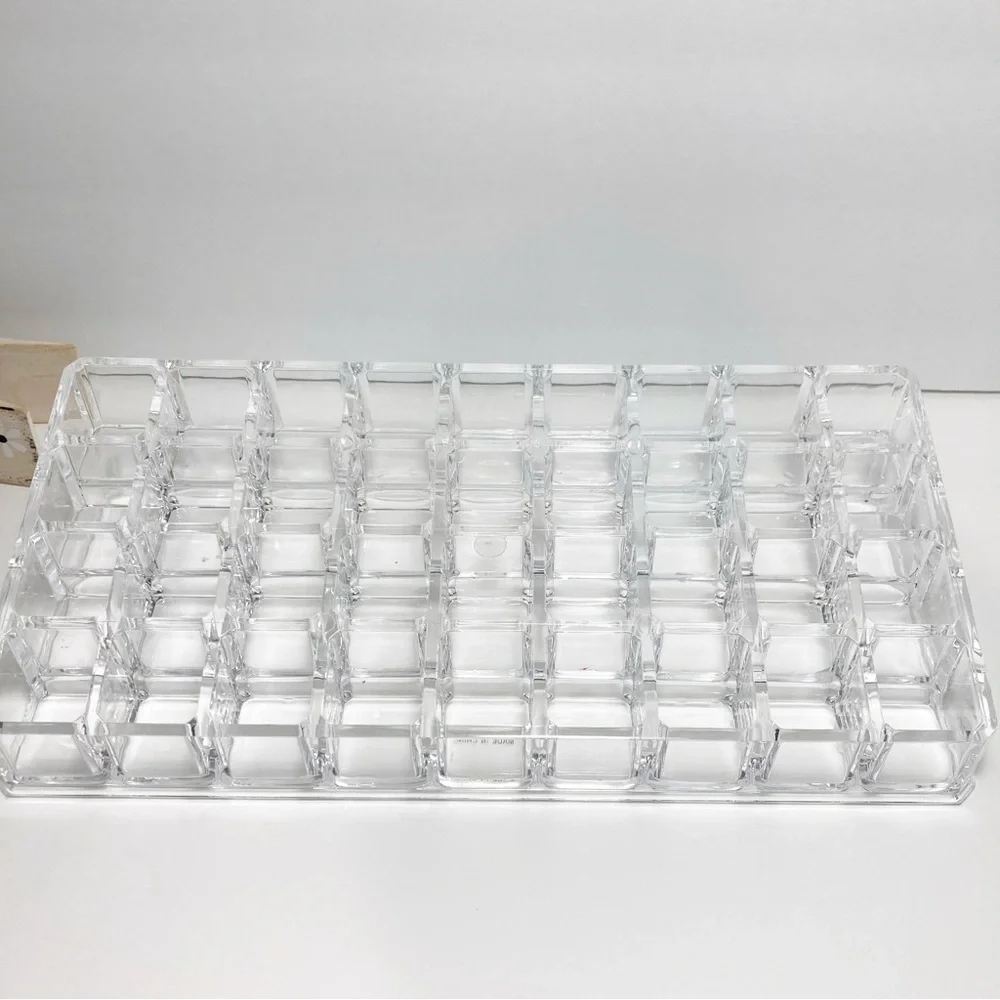Bino Acrylic Lipstick Organizer Tiered Holds 36 Lipsticks Clear NEW